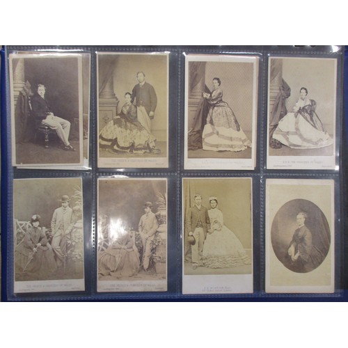 117 - Ephemera. Carte-de-visite. Coln. in 4 modern albums together with 2 small original albums, one with ... 