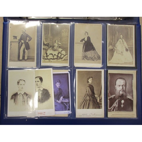 117 - Ephemera. Carte-de-visite. Coln. in 4 modern albums together with 2 small original albums, one with ... 