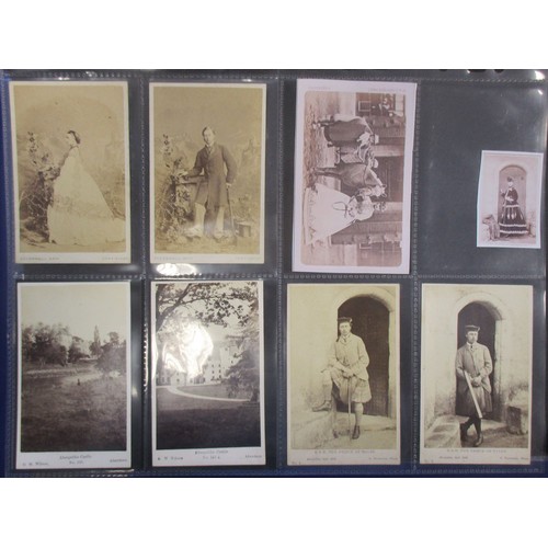 117 - Ephemera. Carte-de-visite. Coln. in 4 modern albums together with 2 small original albums, one with ... 