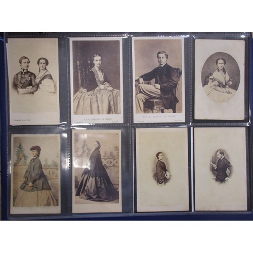 117 - Ephemera. Carte-de-visite. Coln. in 4 modern albums together with 2 small original albums, one with ... 