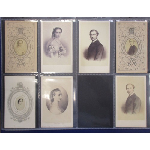 117 - Ephemera. Carte-de-visite. Coln. in 4 modern albums together with 2 small original albums, one with ... 