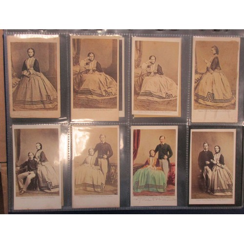 117 - Ephemera. Carte-de-visite. Coln. in 4 modern albums together with 2 small original albums, one with ... 