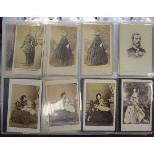 117 - Ephemera. Carte-de-visite. Coln. in 4 modern albums together with 2 small original albums, one with ... 