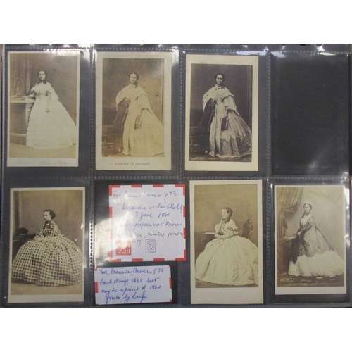 117 - Ephemera. Carte-de-visite. Coln. in 4 modern albums together with 2 small original albums, one with ... 