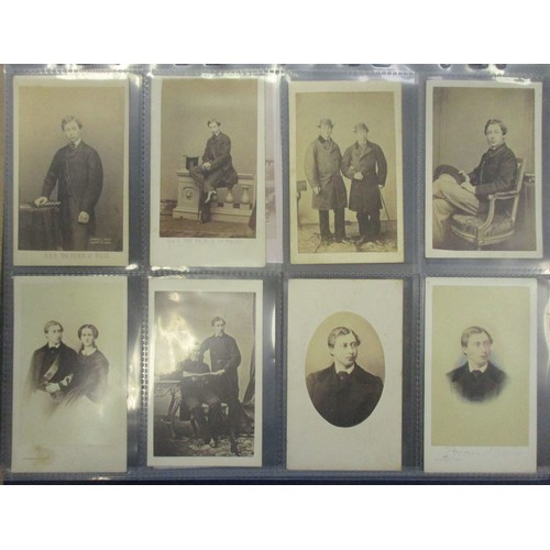 117 - Ephemera. Carte-de-visite. Coln. in 4 modern albums together with 2 small original albums, one with ... 