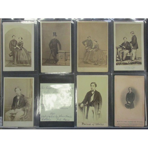 117 - Ephemera. Carte-de-visite. Coln. in 4 modern albums together with 2 small original albums, one with ... 