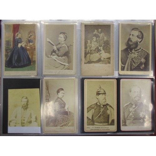 117 - Ephemera. Carte-de-visite. Coln. in 4 modern albums together with 2 small original albums, one with ... 