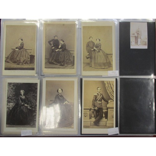 117 - Ephemera. Carte-de-visite. Coln. in 4 modern albums together with 2 small original albums, one with ... 
