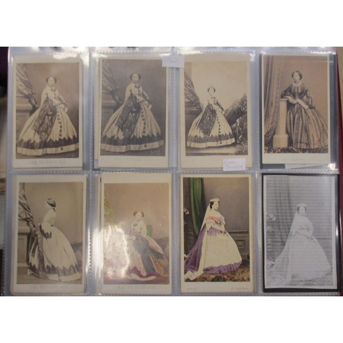 117 - Ephemera. Carte-de-visite. Coln. in 4 modern albums together with 2 small original albums, one with ... 