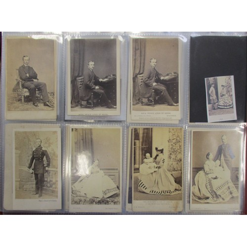 117 - Ephemera. Carte-de-visite. Coln. in 4 modern albums together with 2 small original albums, one with ... 