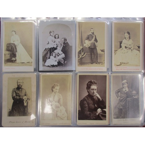 117 - Ephemera. Carte-de-visite. Coln. in 4 modern albums together with 2 small original albums, one with ... 