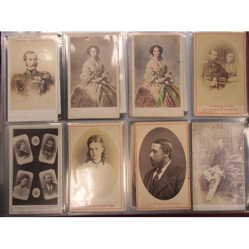 117 - Ephemera. Carte-de-visite. Coln. in 4 modern albums together with 2 small original albums, one with ... 
