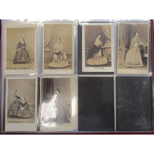 117 - Ephemera. Carte-de-visite. Coln. in 4 modern albums together with 2 small original albums, one with ... 