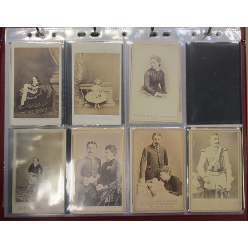 117 - Ephemera. Carte-de-visite. Coln. in 4 modern albums together with 2 small original albums, one with ... 