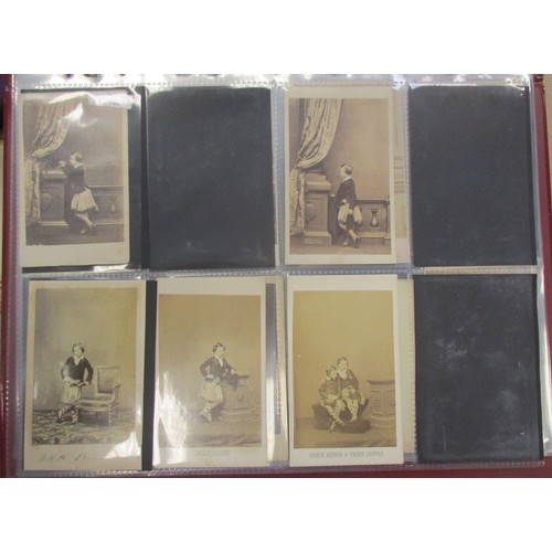117 - Ephemera. Carte-de-visite. Coln. in 4 modern albums together with 2 small original albums, one with ... 