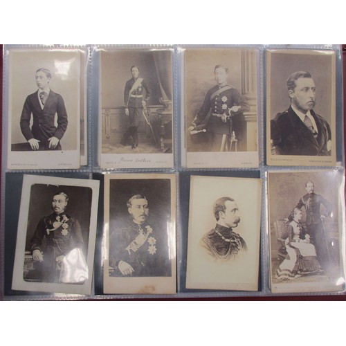 117 - Ephemera. Carte-de-visite. Coln. in 4 modern albums together with 2 small original albums, one with ... 