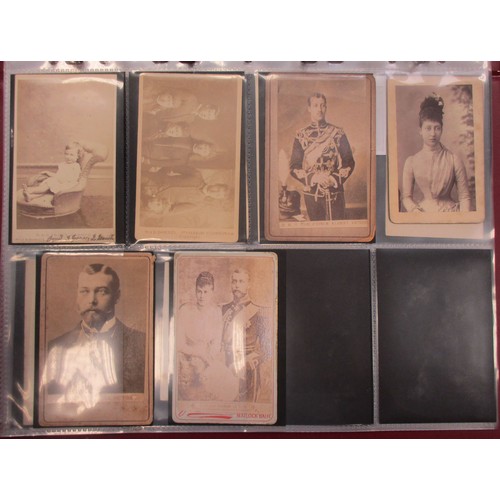 117 - Ephemera. Carte-de-visite. Coln. in 4 modern albums together with 2 small original albums, one with ... 