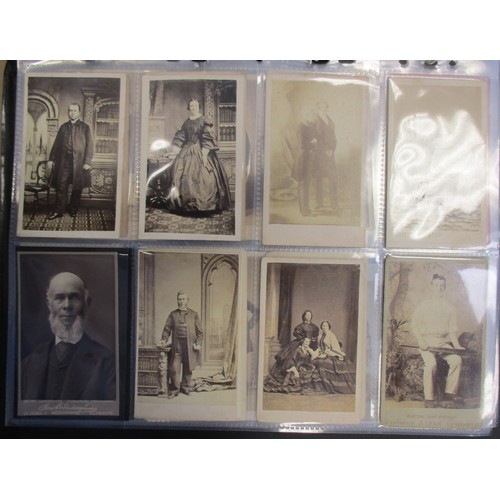 117 - Ephemera. Carte-de-visite. Coln. in 4 modern albums together with 2 small original albums, one with ... 