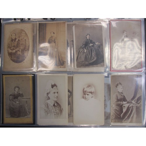 117 - Ephemera. Carte-de-visite. Coln. in 4 modern albums together with 2 small original albums, one with ... 