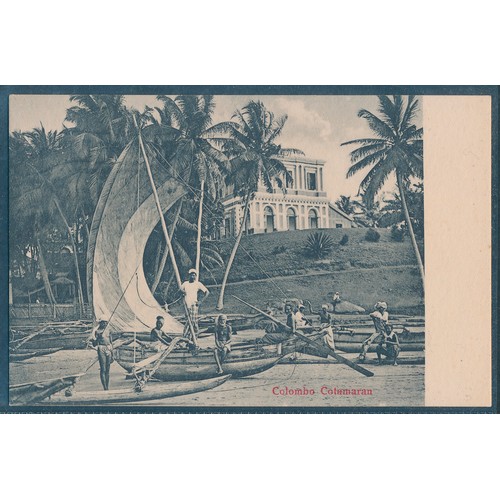 96 - India and Ceylon. Misc. coln. with better cards noted of towns, cities, markets, markets, railway in... 