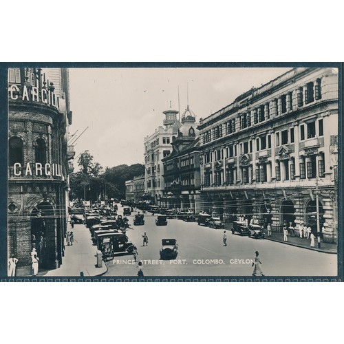 96 - India and Ceylon. Misc. coln. with better cards noted of towns, cities, markets, markets, railway in... 