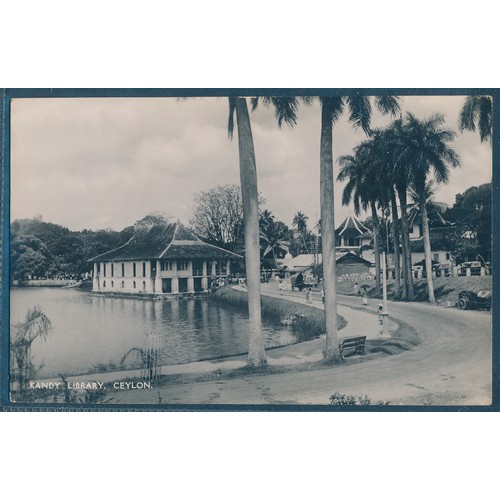 96 - India and Ceylon. Misc. coln. with better cards noted of towns, cities, markets, markets, railway in... 