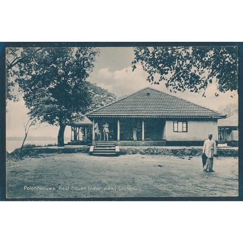 96 - India and Ceylon. Misc. coln. with better cards noted of towns, cities, markets, markets, railway in... 