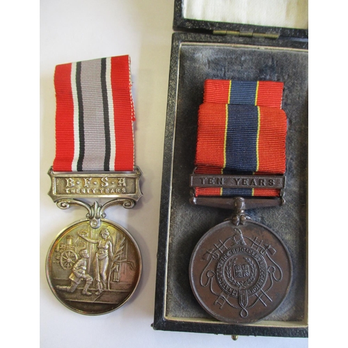 10 - Collection of Fire Brigade Medals with:
1. National Fire Brigades Union Long Service Medal (Bronze) ... 