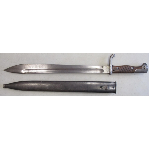 104 - German M1898/05 1916 Mauser bayonet and steel scabbard, ricasso marked Stahlblume/angel blowing horn... 