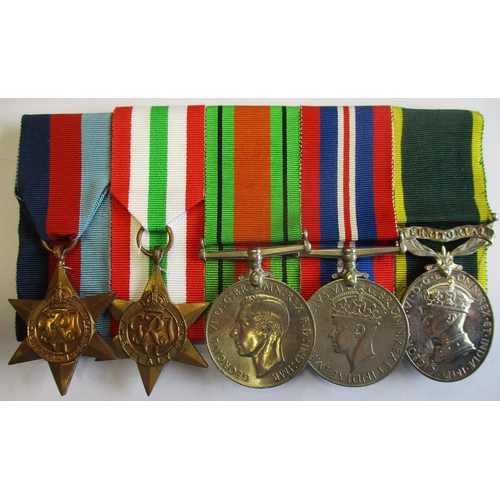 11 - WW2 groups with:
1. 1939-1945, Africa, Italy Stars, Defence Medal, BWM and KGVI Efficiency Medal (Te... 