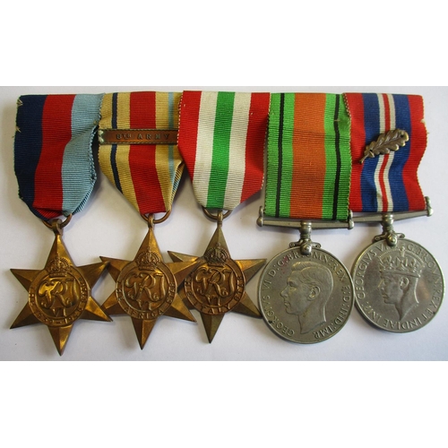 11 - WW2 groups with:
1. 1939-1945, Africa, Italy Stars, Defence Medal, BWM and KGVI Efficiency Medal (Te... 