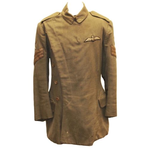 115 - WW1 Royal Flying Corps Maternity Pattern Service Dress Jacket etc, RFC embroided pilot's wings, Serg... 