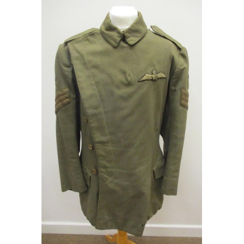 115 - WW1 Royal Flying Corps Maternity Pattern Service Dress Jacket etc, RFC embroided pilot's wings, Serg... 