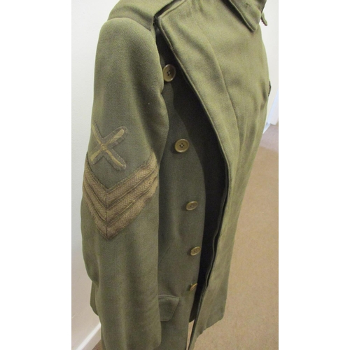 115 - WW1 Royal Flying Corps Maternity Pattern Service Dress Jacket etc, RFC embroided pilot's wings, Serg... 