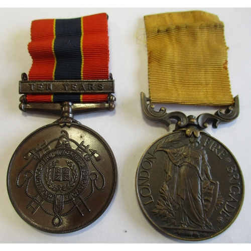 12 - Fire Brigade collection with: 1. National Fire Brigades Union Long Service Medal (Silver) to 1069 Li... 