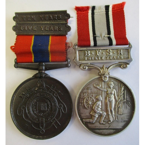 14 - Collection of Fire Brigade Medals with:
1. QEII Fire Brigade Long Service Medal and National Fire Br... 