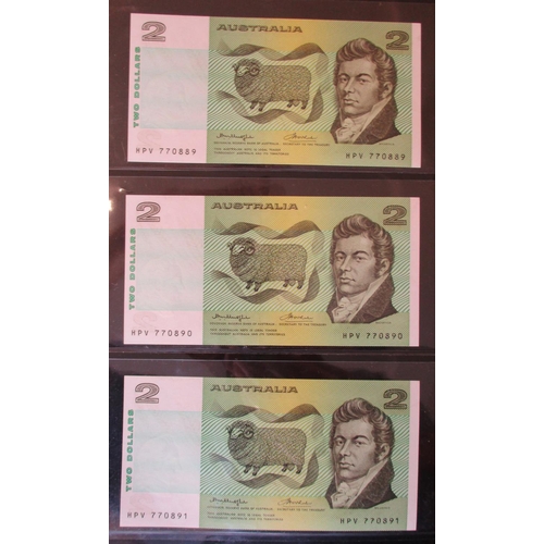 144 - Australia. Collection of 1960's/ 1970's $2 generally extremely fine/ uncirculated with Coombs/ Wilso... 