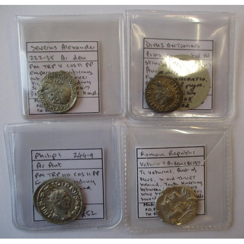 153 - Roman. Collection generally fair/ fine or better, identified on dealers sales tickets with denari of... 