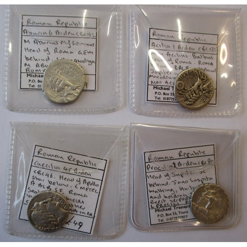 153 - Roman. Collection generally fair/ fine or better, identified on dealers sales tickets with denari of... 