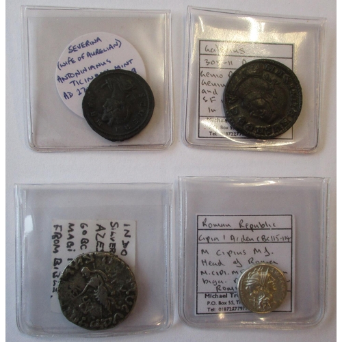 153 - Roman. Collection generally fair/ fine or better, identified on dealers sales tickets with denari of... 