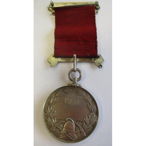 16 - Fire Brigade collection with: 
1. City of London Private Fire Brigades Challenge Shield silver medal... 