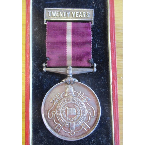 4 - Fire Brigade collection with: 
1. National Fire Brigades Union Long Service Medal (Silver) Twenty Ye... 