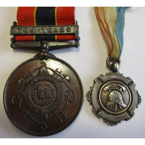 4 - Fire Brigade collection with: 
1. National Fire Brigades Union Long Service Medal (Silver) Twenty Ye... 