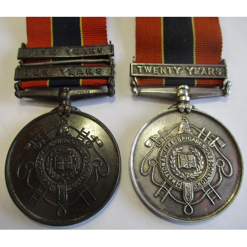 4 - Fire Brigade collection with: 
1. National Fire Brigades Union Long Service Medal (Silver) Twenty Ye... 