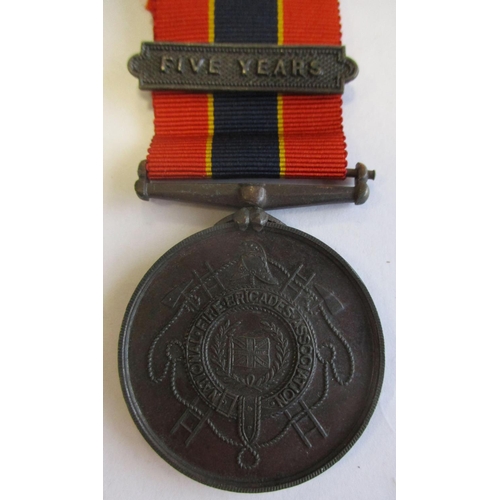 4 - Fire Brigade collection with: 
1. National Fire Brigades Union Long Service Medal (Silver) Twenty Ye... 