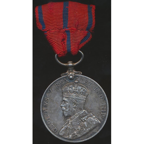 50 - 1911 London Fire Brigade Coronation Medal to Sub Off E.W. Southgate very fine. Only 1374 issued. (Y)