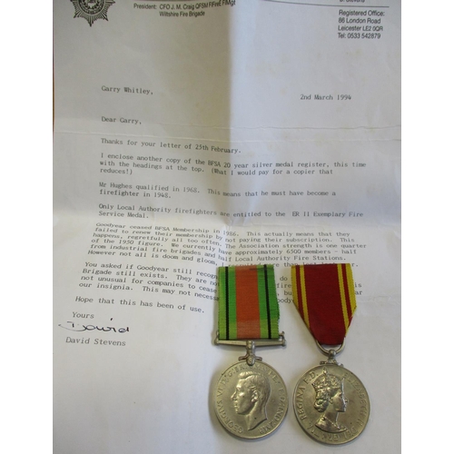 7 - Collection of Fire Brigade Medals with:
1. National Fire Brigades Union Long Service Medal (Bronze) ... 