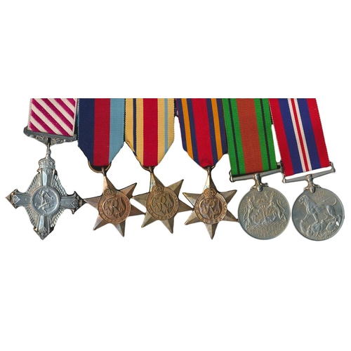 74 - WW2 Air Force Cross (1946), 1939-1945, Africa, Burma Stars, Defence Medal and BWM attributed to 1211... 