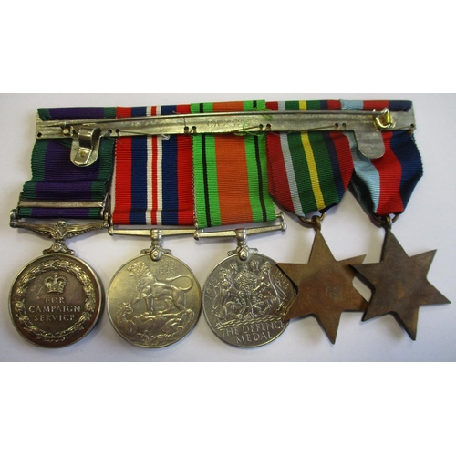 78 - WW2 1939-1945, Pacific Stars, Defence Medal, BWM, 1962 GSM Malay Peninsula clasp and QEII Fire Briga... 