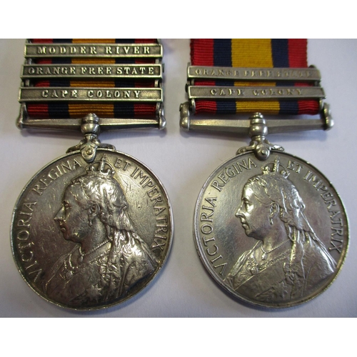 8 - Boer War largely re-named/corrected medals, mostly in upright capitals with: 1. QSA 3 clasps Cape Co... 